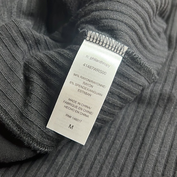 N:PHILANTHROPY Black Talker Rib-Knit Ruffle Hem Pants M - Picture 8 of 14